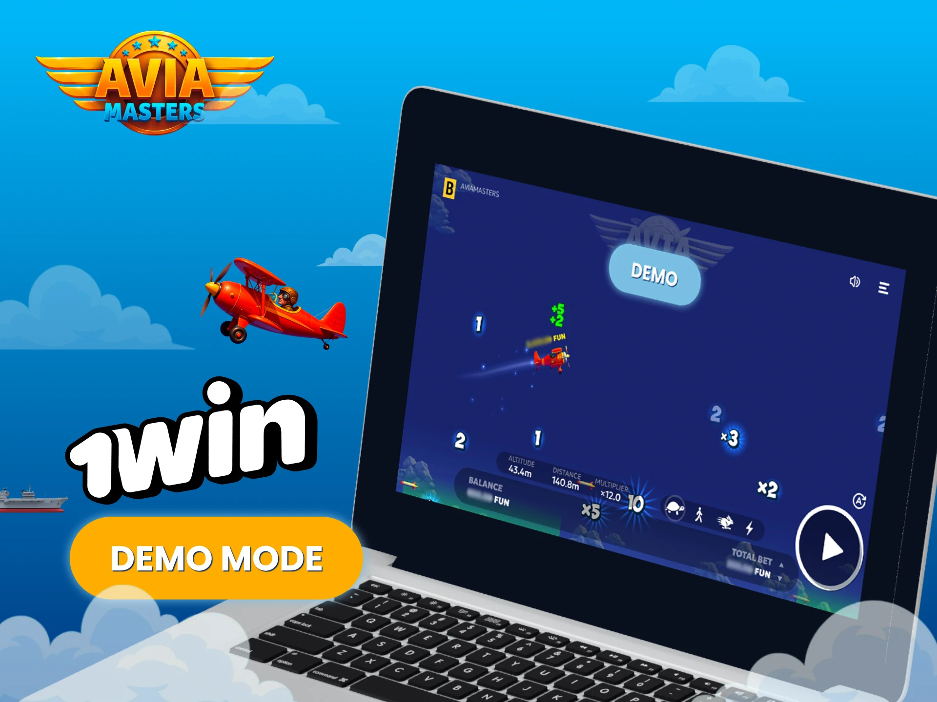 Try the demo mode on 1win and learn the rules of the Aviamasters game without risk.