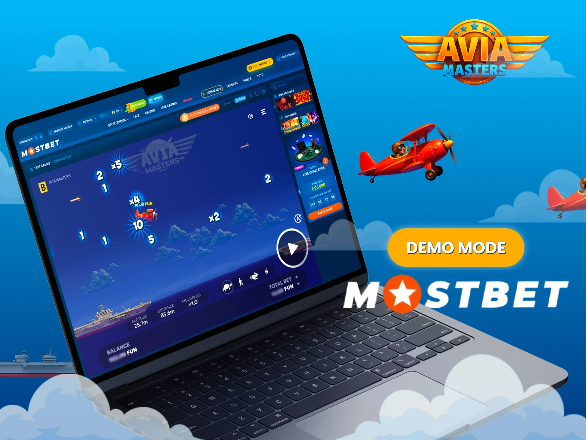 Try playing Aviamasters for free and without any risks.