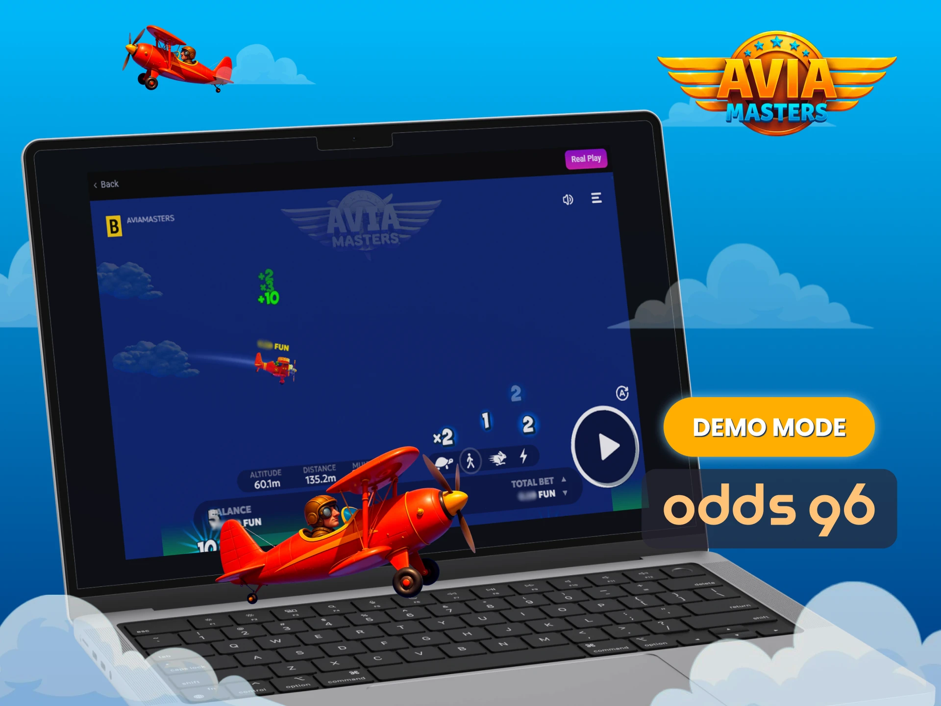 Play without a deposit or risks on the odds96 demo account.