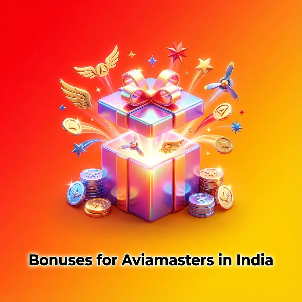Banner about bonuses for Aviamasters crash game in India, showing casino offers, cashback, and tournaments for players