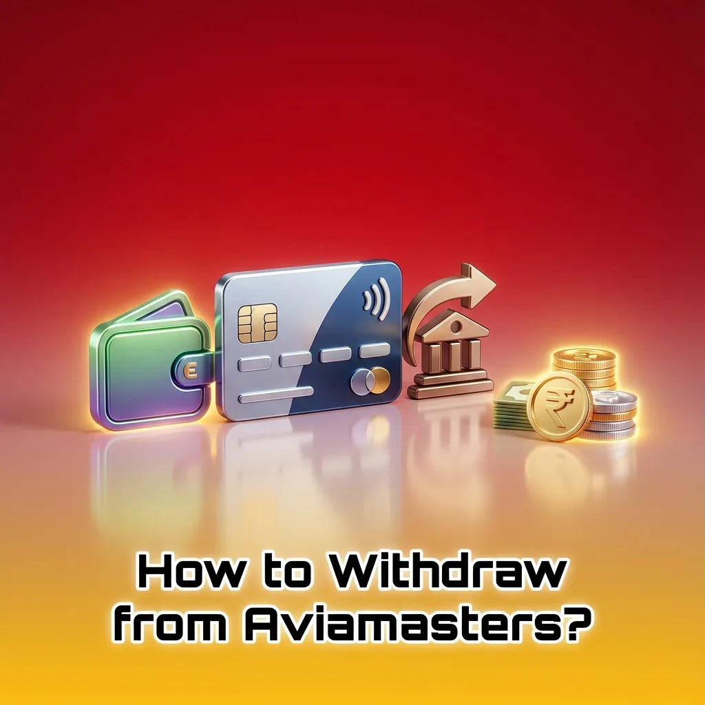 Illustration of Aviamasters app withdrawal steps: Cashier, Withdraw, enter amount, confirm KYC, and wait for payout.