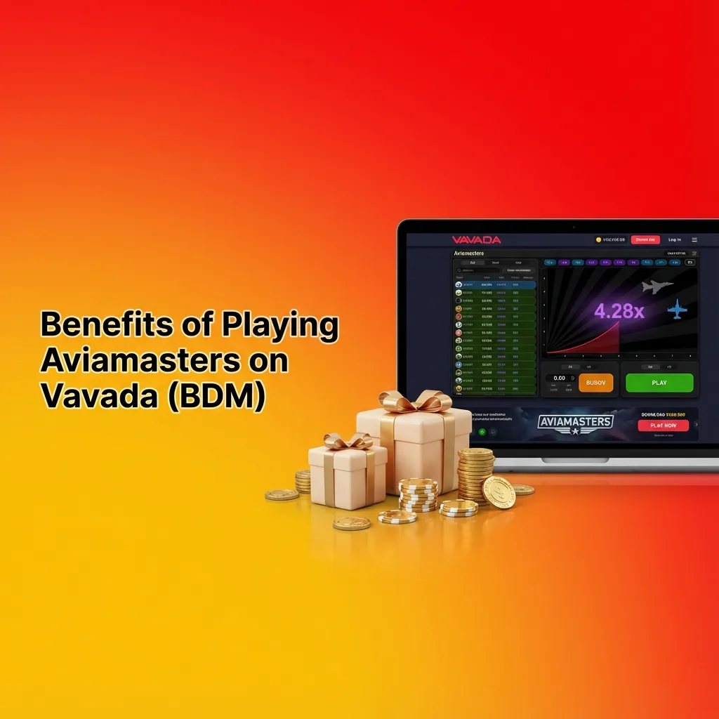Infographic listing key benefits of playing Aviamasters on Vavada for Indian users, including rupee bets and live stats