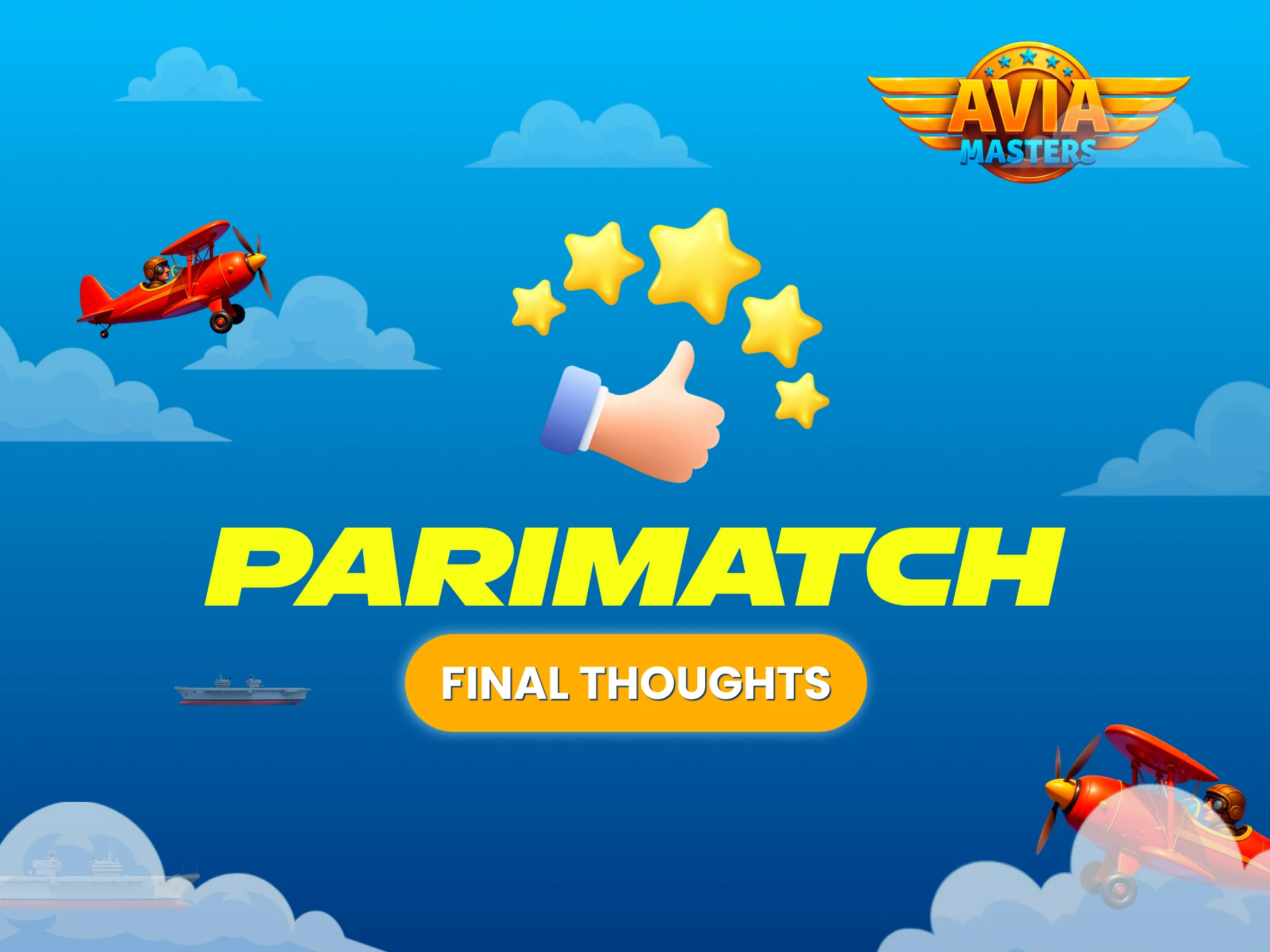 Our final opinion on Aviamasters on Parimatch.