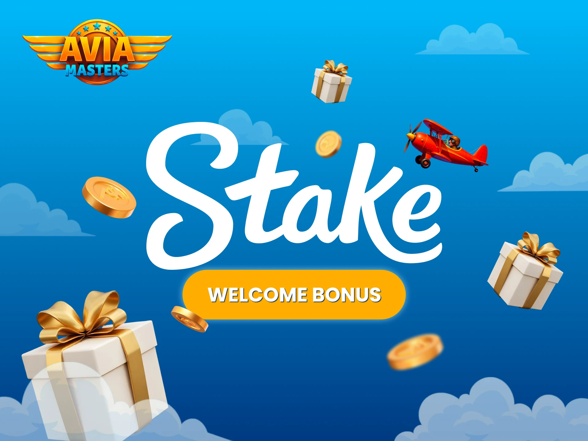 Get your Stake welcome bonus and play Aviamasters.