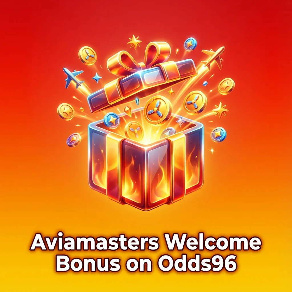 Aviamasters 200% welcome bonus offer on Odds96 India app, showing 40,000 INR casino promotion for new players