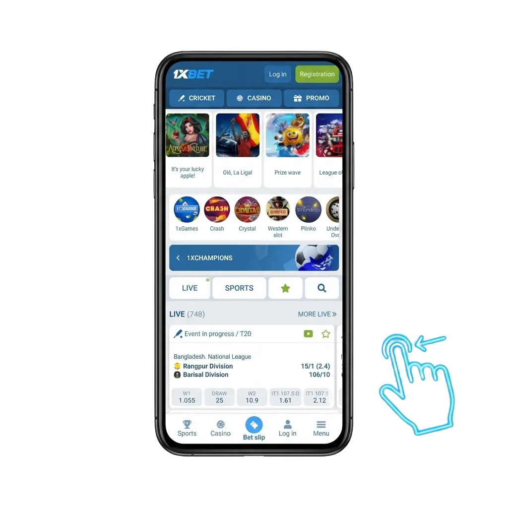 Start playing the Aviamasters game on 1xbet on any device.